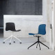 L Shape with wheels, Dark Grey Fabric